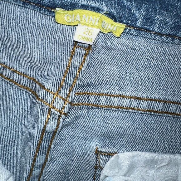 Gianni Bini Blue Straight-Leg Jeans - Picture 3 of 5